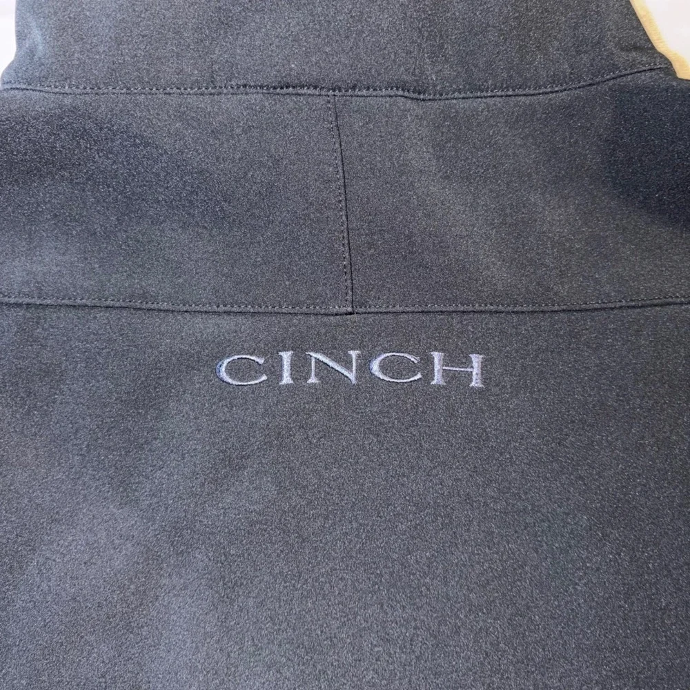 Cinch Mens Black Bonded Softshell Fleece Lined Full Zip Jacket 3XL Logo Cowboy